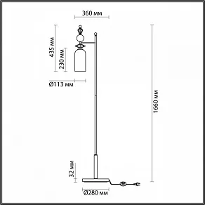 Торшер Odeon Light Bizet 4893/1F