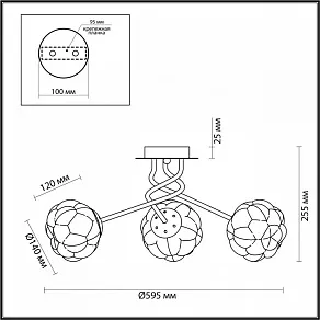 Потолочная люстра Lumion Breana 1 4557/3C