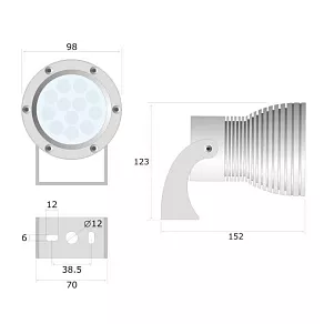 Прожектор ABC Lighting EM1 Turn одноцветный диммируемый PWM 33Вт 220В