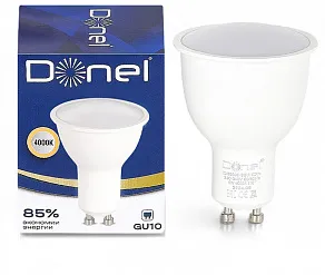 Лампа светодиодная Donel DN03 GU10 9Вт 4000K DN03004N9GU10Dim