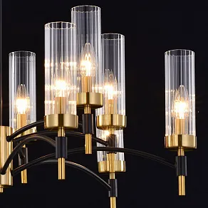 Люстра на штанге ILLUMICO BRASS TUBO IL5177-6+6PLS-29 BRASS TUBO