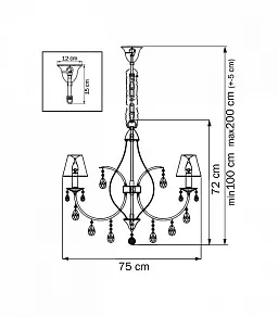Подвесная люстра Osgona Solido 706084