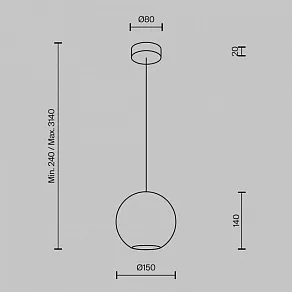 Подвесной светильник Maytoni  MOD437PL-01BG