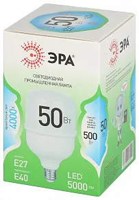 Лампа светодиодная Эра Green Line E27/E40 50Вт 4000K LED POWER T100-50W-840-E27/E40 GL