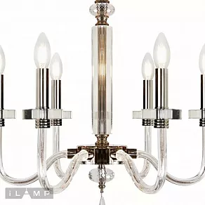 Подвесная люстра iLamp Vibe P9474-6 Nickel