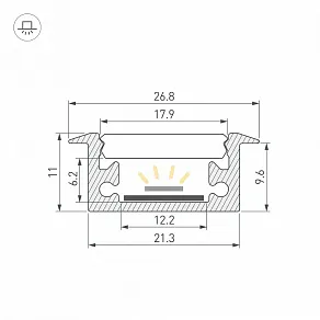 Профиль встраиваемый Arlight FLOOR 060247