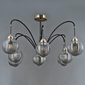 Люстра на штанге ILLUMICO  IL0433-8PSQ-79 BK AB