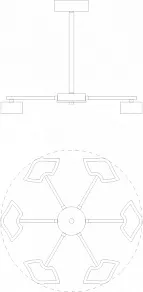 Люстра на штанге Moderli Hight V1140-6CL