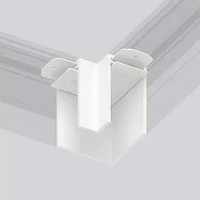 Соединитель угловой L-образный для треков накладных Luminotti SLIMLINE L.200.4.WH