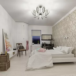 Люстра на штанге Eurosvet Loraine 10095/8 сатин-никель/прозрачный хрусталь Strotskis