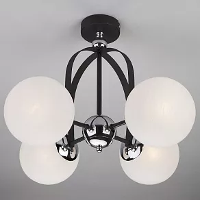 Люстра на штанге Eurosvet Globe 70082/4 хром/черный