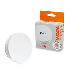 Лампа светодиодная Wolta  GX53 15Вт 4000K 25S75R15GX53