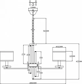 Подвесная люстра Moderli Trio V2643-8P