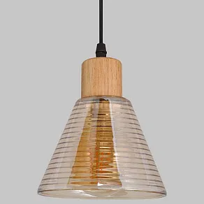 Подвесной светильник Imex MD.5870 MD.5870-1-P-WOOD+BK