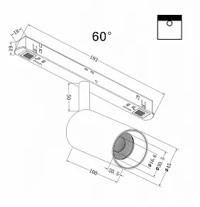 Светильник на штанге Maytoni Focus LED TR032-2-5W4K-W-B