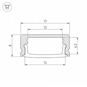 Профиль накладной Arlight SL-LINE 047947