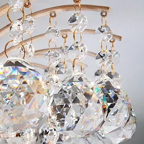 Потолочная люстра Eurosvet Ostiniya 3299/6 белый с золотом/прозрачный хрусталь Strotskis