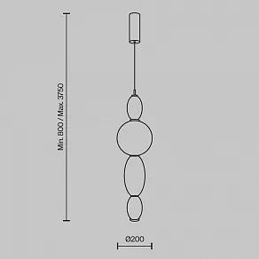 Подвесной светильник Maytoni Adore MOD297PL-L12BS3K