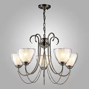 Подвесная люстра Eurosvet 60047 60047/5 античная бронза