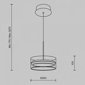 Подвесной светильник Maytoni Dress code MOD348PL-L18BBS3K