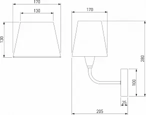 Бра Eurosvet Milos 60153/1 латунь