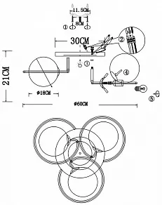 Потолочная люстра EVOLUCE Galio SL418.102.03