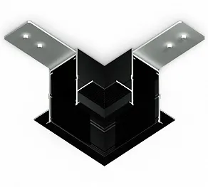 Соединитель угловой L-образный для треков встраиваемых Ambrella Light GL GL1040