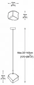 Подвесной светильник Zumaline Rock P0488-01F-F4HF