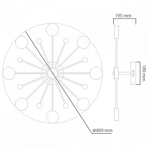 Потолочная люстра DeMarkt Гэлэкси 16 632016808