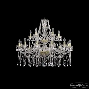 Подвесная люстра Bohemia Ivele Crystal 1413 1413/12+6/360/2d G