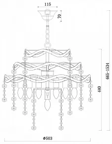 Подвесная люстра Freya Charlotte FR1001PL-07W