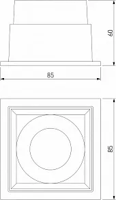 Встраиваемый светильник Elektrostandard Quadro 25085/LED