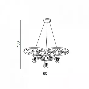 Подвесная люстра Azzardo Ranch 3 AZ1649