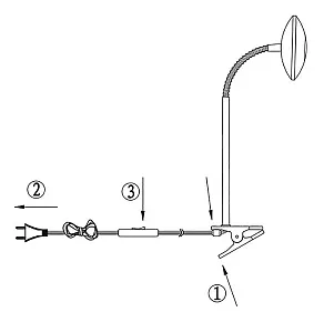 Настольная лампа офисная Globo Gilles 56217-1K