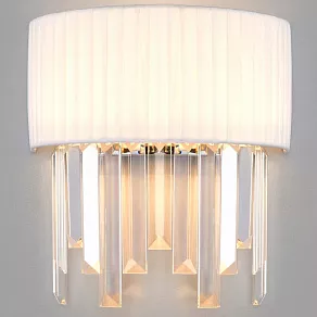 Накладной светильник Eurosvet Amantea 10122/2 хром/прозрачный хрусталь Strotskis (10106/2)