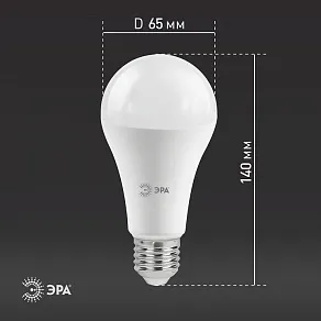 Лампа светодиодная Эра Стандарт E27 19Вт 4000K LED A65-19W-840-E27