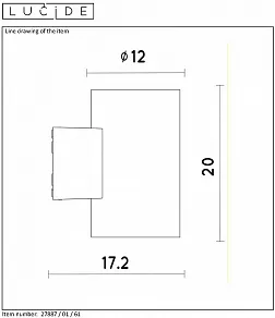 Накладной светильник Lucide Mart 27887/01/61