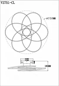 Потолочная люстра Moderli Adam V2751-CL