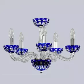 Подвесная люстра Bohemia Ivele Crystal Ivele Crystal 2 1309/5/165 Ni Cl/Clear-Blue/H-1H